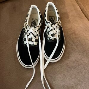 Vans Black and White Checkered Athletic Shoes